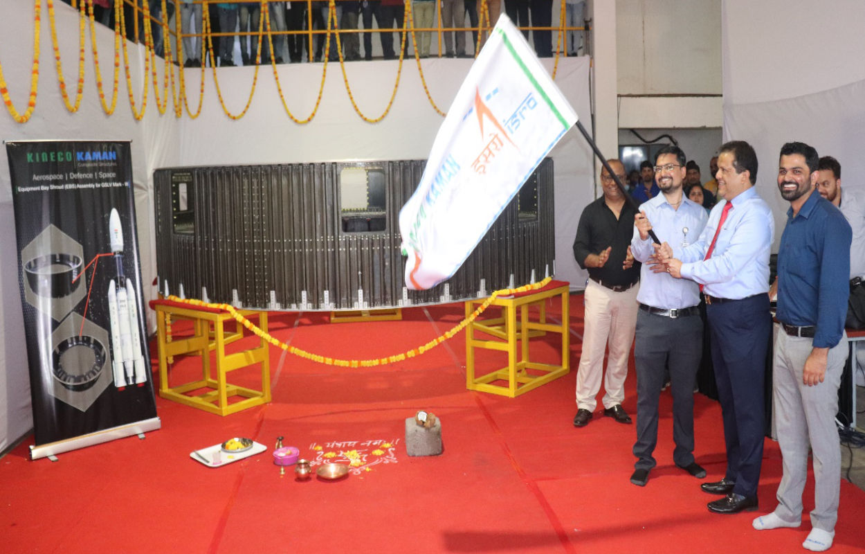 Kineco Kaman Accomplishes Milestone of Delivery of the 1st Composite Equipment Bay Shroud (EBS) Assembly for ISRO’s GSLV Mark-III Launch Vehicle